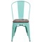 Flash Furniture Mint Green Metal Stackable Chair with Wood Seat, PK4 4-ET-3534-MINT-WD-GG - alternate 5